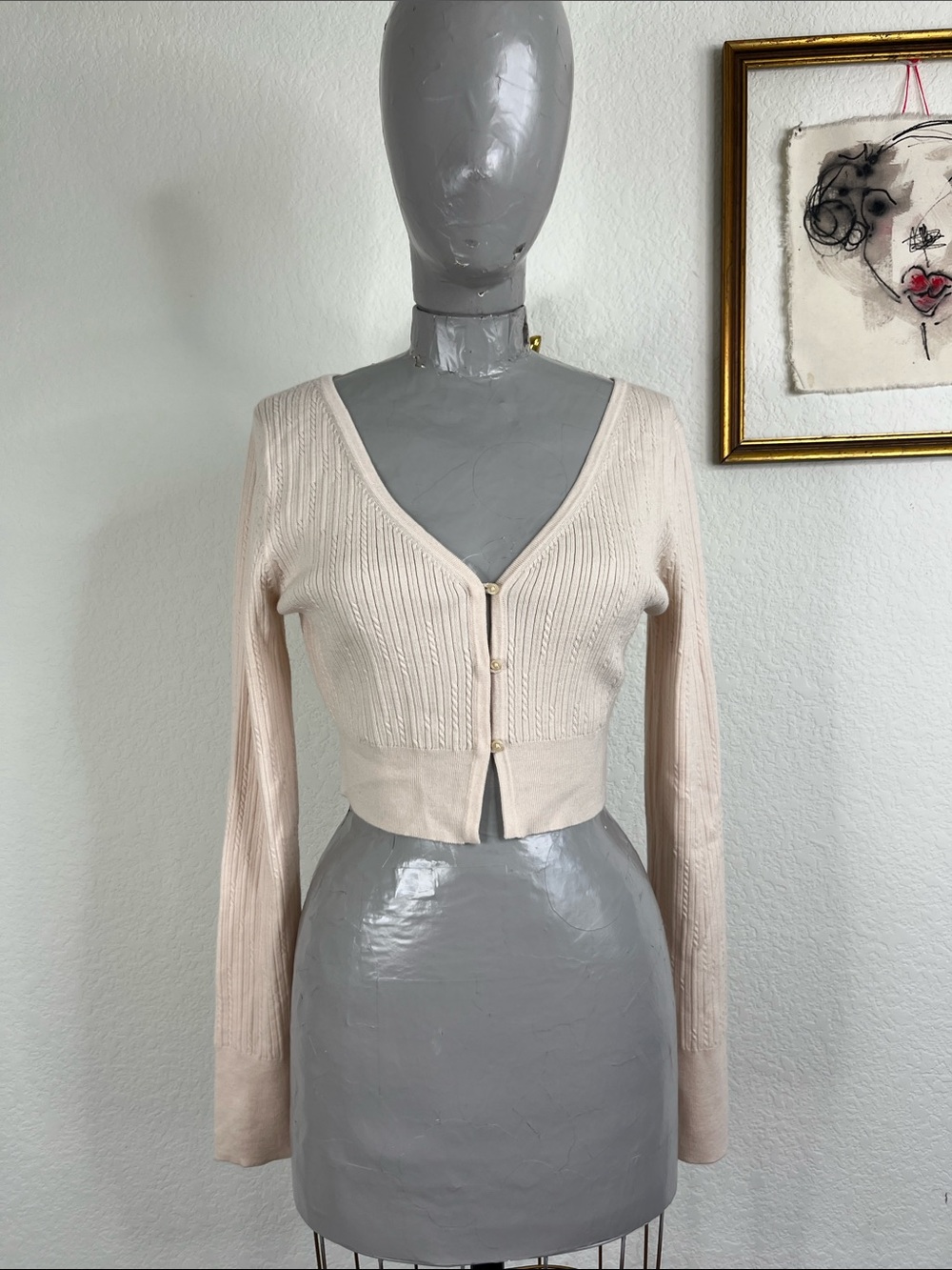 lululemon ribbed merino wool-blend cropped cardigan - Picture 1 of 11